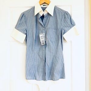 NWT United Colors Of Benetton Striped Button Down Bodysuit